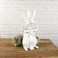 Lade das Bild in den Galerie-Viewer, Hasenfamilie WELCOME, 35 cm hoch