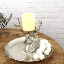 Lade das Bild in den Galerie-Viewer, Kerzenhalter Hirschkopf Silber