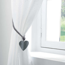 Lade das Bild in den Galerie-Viewer, Raffhalter, Herz, silber 2er Set