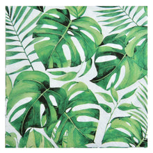 Lade das Bild in den Galerie-Viewer, 2er Set Servietten Blätter Monstera Grün Weiß 40 Stk. 33 x 33 cm