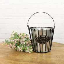 Lade das Bild in den Galerie-Viewer, Pflanzeimer Zink Metall Schwarz