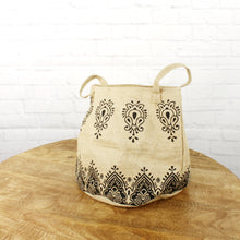 Lade das Bild in den Galerie-Viewer, Korb Jute / natur-schwarz