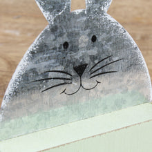 Lade das Bild in den Galerie-Viewer, 3er Set Metallhase hellblau, grün, weiß