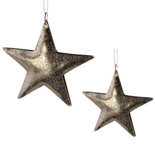 Lade das Bild in den Galerie-Viewer, 2er Set Metallstern Bronze 15 & 20 cm