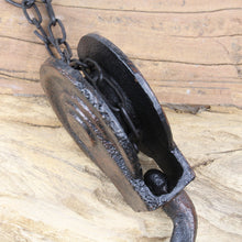 Lade das Bild in den Galerie-Viewer, Wand-Deckenhaken - Flaschenzug, Metall, dunkelbraun, 2-Set