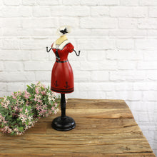 Lade das Bild in den Galerie-Viewer, Schmuckbüste aus Holz - rot