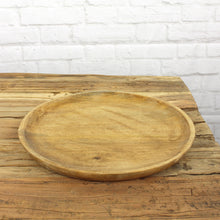 Lade das Bild in den Galerie-Viewer, Tablett, mangoholz, naturbelassen - rund - groß