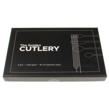 Lade das Bild in den Galerie-Viewer, Besteckset 4teilig gold matt