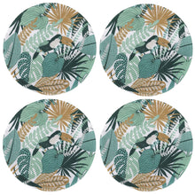 Lade das Bild in den Galerie-Viewer, 4er Set Platzset Dschungel Grün 35 cm