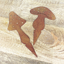 Lade das Bild in den Galerie-Viewer, Deko Pilze zum stecken Metall Rost