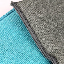 Lade das Bild in den Galerie-Viewer, 4er Set Mikrofaserschwamm Anthrazit Türkis