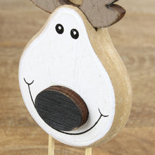 Lade das Bild in den Galerie-Viewer, Holzelch stehend rot&weiß