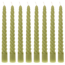 Lade das Bild in den Galerie-Viewer, 8er Set Spiralkerze Grün