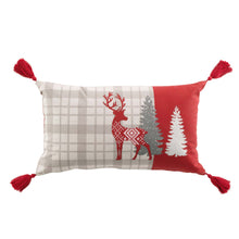 Lade das Bild in den Galerie-Viewer, Kissen Rentier Rot Weihnachten