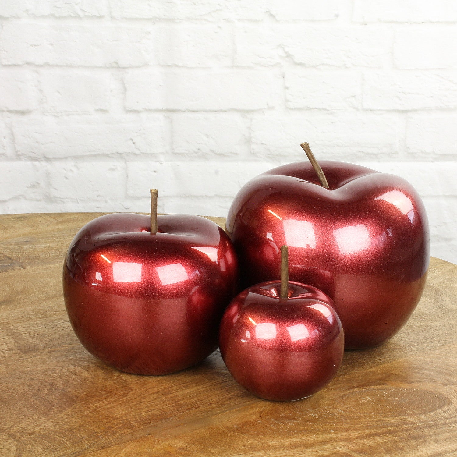 Deko Apfel rot verschiedene Größen – Macosa Home