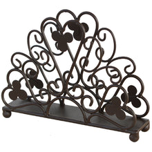 Lade das Bild in den Galerie-Viewer, Serviettenhalter dunkelrost patiniert Eisen