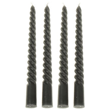 Lade das Bild in den Galerie-Viewer, 8er Set Tischkerze Twist Dunkelgrau