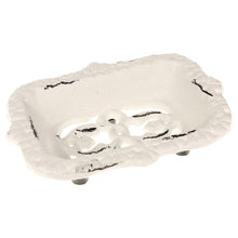 Lade das Bild in den Galerie-Viewer, Seifenschale Antik Weiss Gusseisen lackiert