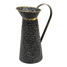 Lade das Bild in den Galerie-Viewer, Deko Kanne 34 cm hoch Anthrazit mit Gold