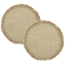 Lade das Bild in den Galerie-Viewer, 2er Set Platzset Jute 38 cm Brau Natur
