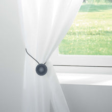 Lade das Bild in den Galerie-Viewer, Raffhalter, Rund, Schwarz-Weiß, Holz