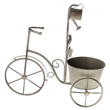 Lade das Bild in den Galerie-Viewer, Pflanzenständer Fahrrad Metall grau