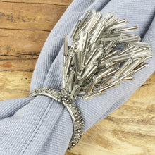 Lade das Bild in den Galerie-Viewer, Serviettenring "Geäst" 2-Set, perlenbesetzt, silber