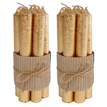 Lade das Bild in den Galerie-Viewer, 2er Set Tischkerze gold Metallic / 4-Pack