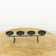 Lade das Bild in den Galerie-Viewer, Kerzenständer für 4 Stumpkerzen Schwarz Matt