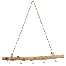 Lade das Bild in den Galerie-Viewer, Deko Holz Stange zum Hängen mit Haken / 50 cm / Birkenholz