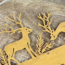 Lade das Bild in den Galerie-Viewer, Hängedeko Hirsch Willkommen Schild Rost