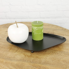 Lade das Bild in den Galerie-Viewer, Tablett Metall schwarz 34 cm