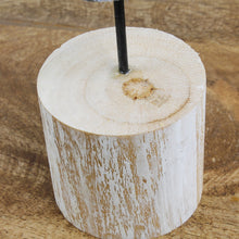 Lade das Bild in den Galerie-Viewer, 2er Set Rentierkopf Filz auf Holzsockel