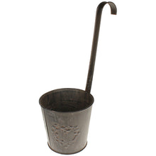 Lade das Bild in den Galerie-Viewer, Hängetopf Blumentopf Blech Blumenkübel