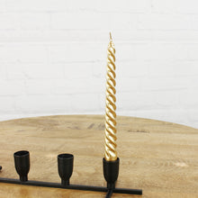 Lade das Bild in den Galerie-Viewer, 8er Set Spiralkerzen Metallic Gold
