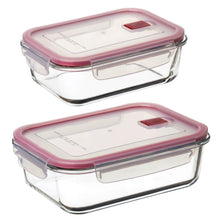 Lade das Bild in den Galerie-Viewer, 2er Set Glas Container 1,5 L & 1,1 L