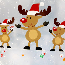 Lade das Bild in den Galerie-Viewer, 3er Set Gebäckdose Metall Rentiere Graublau