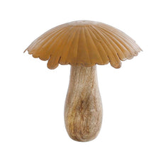 Lade das Bild in den Galerie-Viewer, Pilz Skulptur Mangoholz Metall
