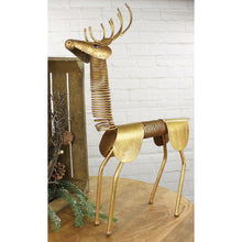 Lade das Bild in den Galerie-Viewer, Stehender Hirsch mit Wackelkopf, gold