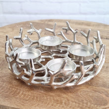 Lade das Bild in den Galerie-Viewer, Adventskranz Geweih Silber