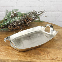 Lade das Bild in den Galerie-Viewer, Tablett mit Henkel silber