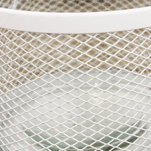 Lade das Bild in den Galerie-Viewer, Windlicht Weiß Metall Glas