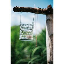 Lade das Bild in den Galerie-Viewer, Windlicht Retro Glas Metall