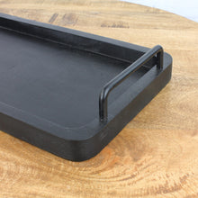 Lade das Bild in den Galerie-Viewer, Tablett Schwarz Holz Metall