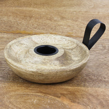 Lade das Bild in den Galerie-Viewer, Kerzenhalter rund Mangoholz