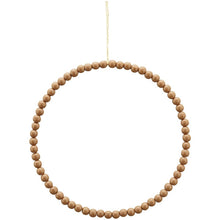Lade das Bild in den Galerie-Viewer, Holzperlenkranz Ringhänger Braun 26 cm