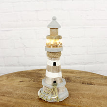 Lade das Bild in den Galerie-Viewer, LED Leuchtturm braun grau