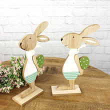 Lade das Bild in den Galerie-Viewer, 2er Set Osterhase stehend Holz