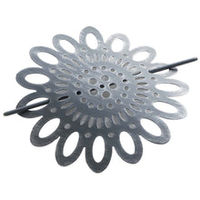 Lade das Bild in den Galerie-Viewer, 2er Set Raffhalter Blume Grau