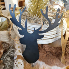 Lade das Bild in den Galerie-Viewer, Dekohirschkopf Schwarz zum Hängen